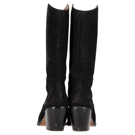 Chloé Western Cowboy Boots in Black Leather and Suede - Image 5