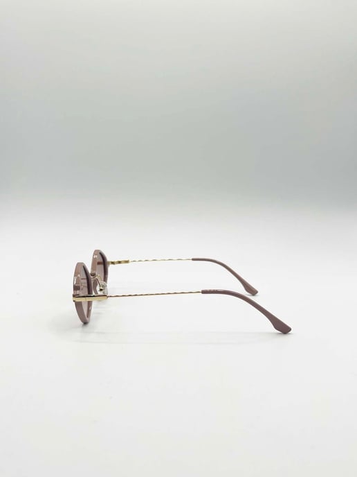Diamond Shape Sunglasses in Nude - Image 3