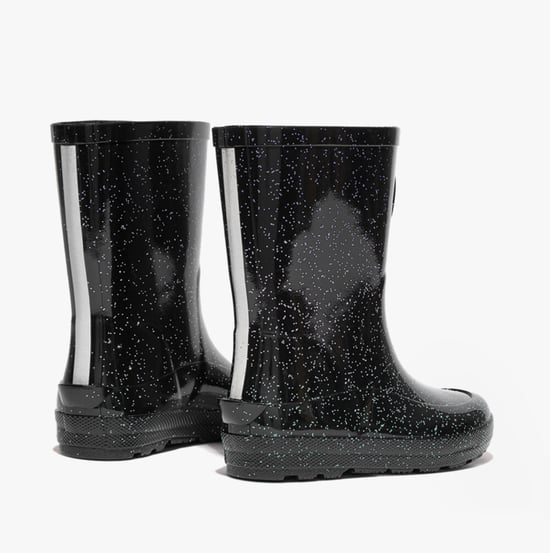 FitFlop WONDERWELLY Kids Rain Boots Black Glitter - Image 2