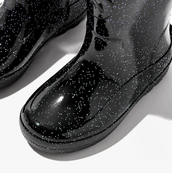FitFlop WONDERWELLY Kids Rain Boots Black Glitter - Image 4