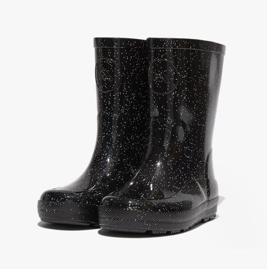 FitFlop WONDERWELLY Kids Rain Boots Black Glitter - Image 5