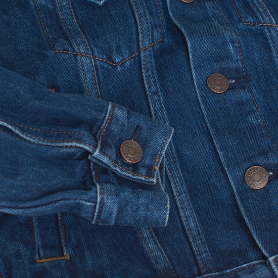 Denim jacket with corduroy collar 430094 boy - Image 3