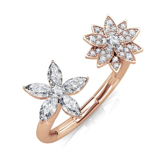 Fraternal Bloom Ring - Roségoud en kristal - Image 1
