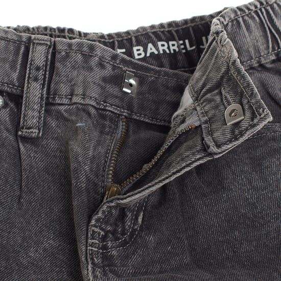 High-waisted barrel jeans 725860 for girls - Image 2