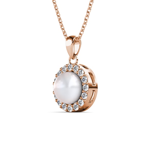Circlet Pearl Hängen - Rose Gold och Crystal - Image 2