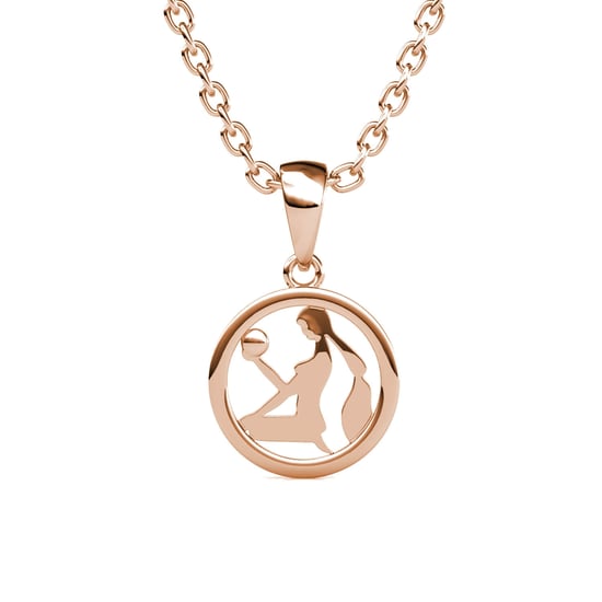 Virgo Zodiac Pendants - Rose Gold and Crystal - Image 5