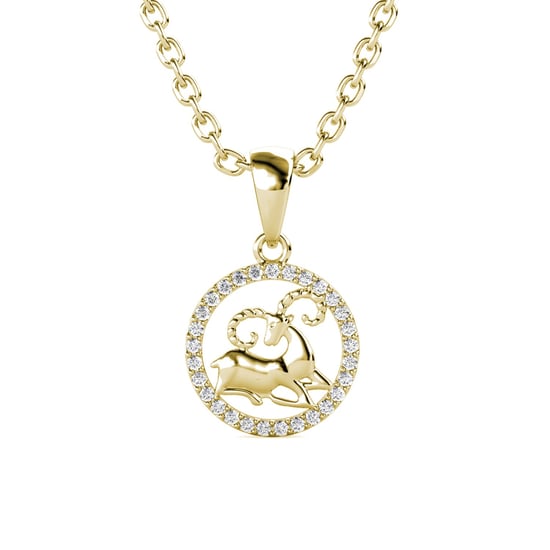 Ram Zodiac hangers - Goud en kristal - Image 1