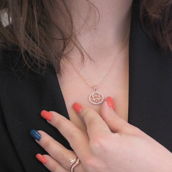 Cancer Zodiac Hängen - Rose Gold och Crystal - Image 2