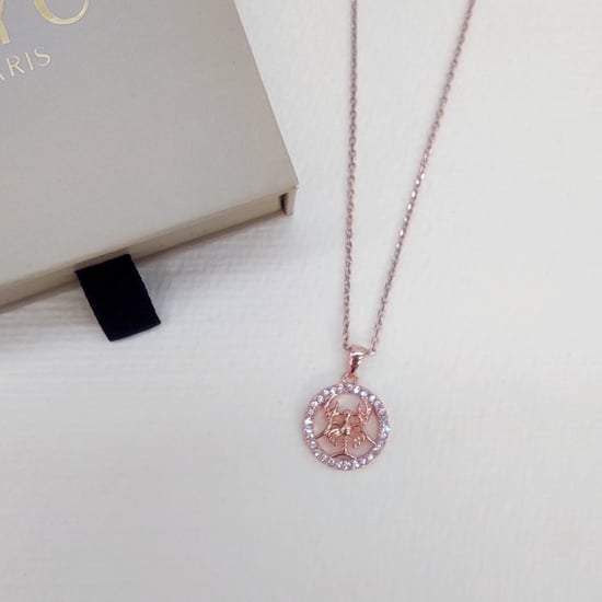 Cancer Zodiac Hängen - Rose Gold och Crystal - Image 6