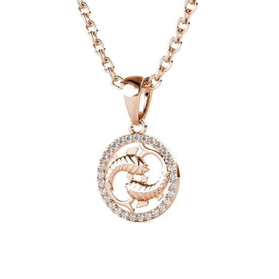 Vissen Zodiac hangers - Roségoud en kristal - Image 3