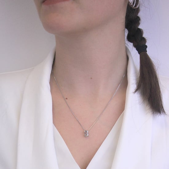 Nummer 3 hangers - Zilver en kristal - Image 2
