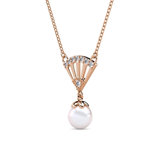 Ingrid Pearl Hängen - Rose Gold och Crystal - Image 2
