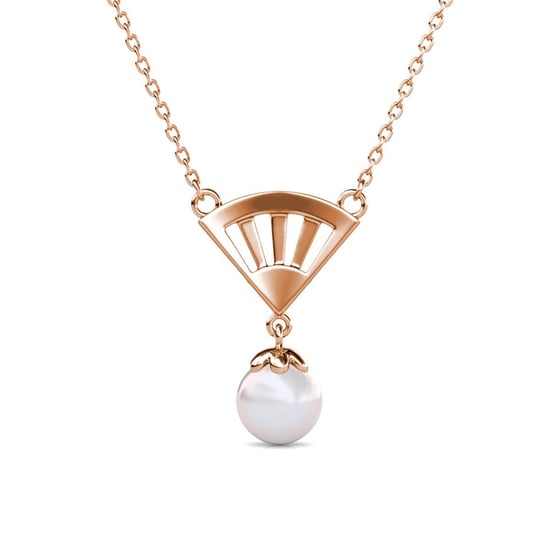 Ingrid Pearl Hängen - Rose Gold och Crystal - Image 3