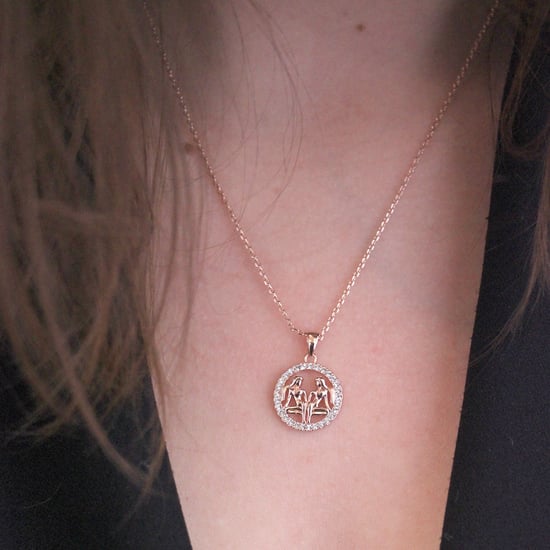Tweelingen Zodiac Hangers - Roségoud en Kristal - Image 2