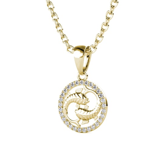 Vissen Zodiac hangers - Goud en kristal - Image 2