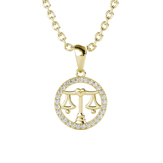 Weegschaal Zodiac Hangers - Goud en Kristal - Image 1