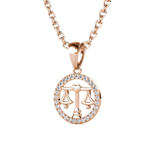 Weegschaal Zodiac Hangers - Roségoud en Kristal - Image 3