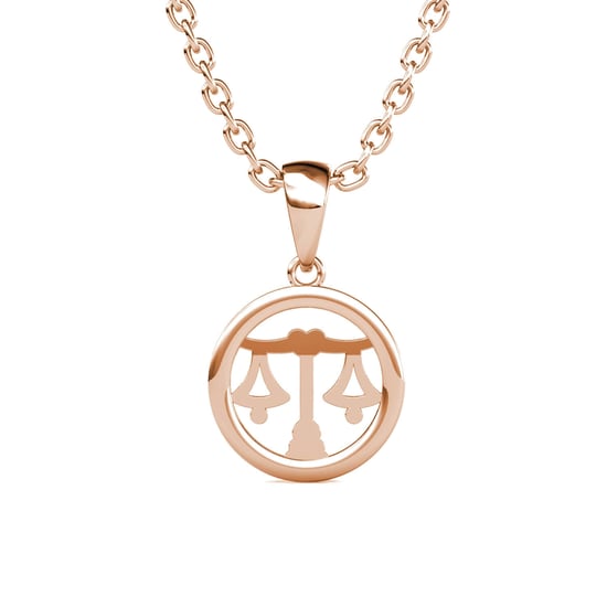 Weegschaal Zodiac Hangers - Roségoud en Kristal - Image 5
