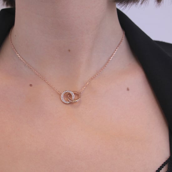 Circle Twin Hängen - Rose Gold och Crystal - Image 2