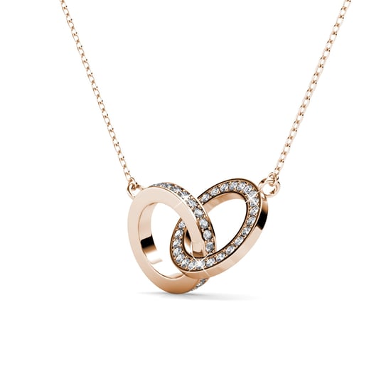 Circle Twin Hängen - Rose Gold och Crystal - Image 3