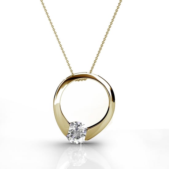 Mini Ring Hängen - Guld och Kristall - Image 4