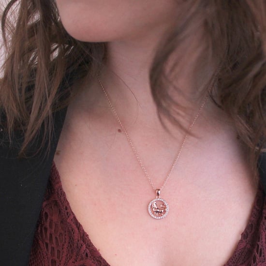 Leo Zodiac-hangers - roségoud en kristal - Image 2