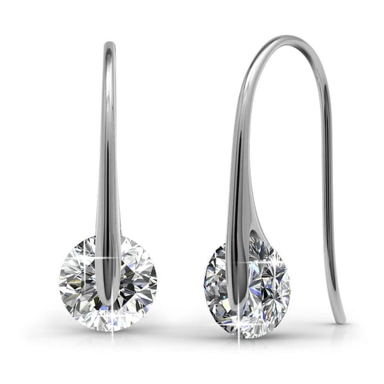 Stijlvolle oorbellen - zilver en kristal - Image 1