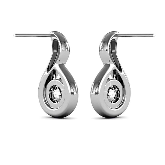 Vågiga örhängen - Silver och Kristall - Image 4