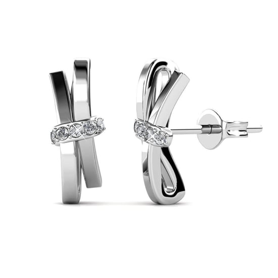 Luminous Bow Örhängen - Silver och Crystal - Image 1
