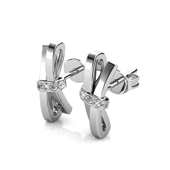 Luminous Bow Örhängen - Silver och Crystal - Image 3