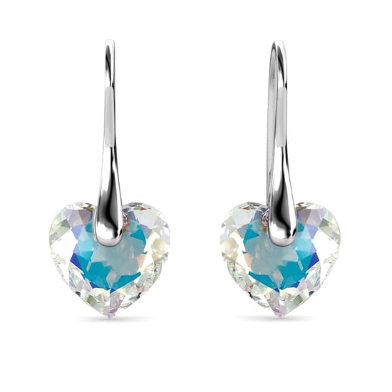 Crystaline Heart Örhängen - Silver och Shiny White - Image 3