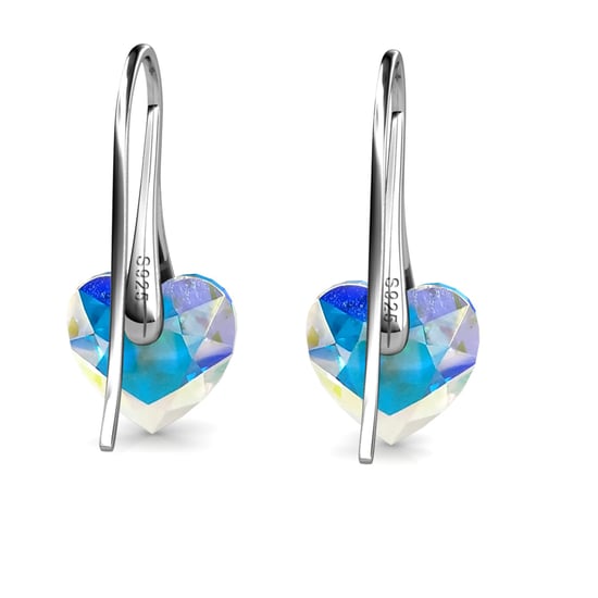 Crystaline Heart Örhängen - Silver och Shiny White - Image 5