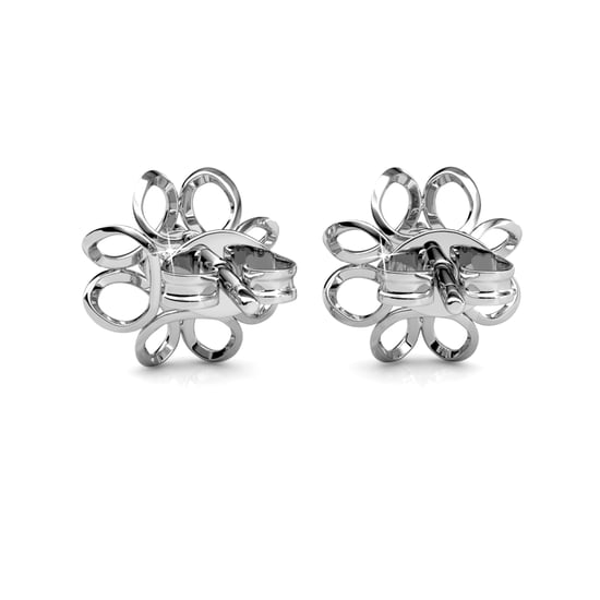 Daffodil Earrings - Silver and Crystal - Image 4