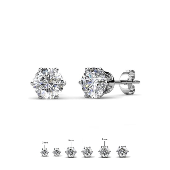 Solitaire L-oorbellen - Zilver en kristal - Image 3