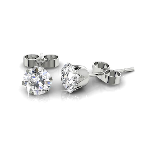 Solitaire L-oorbellen - Zilver en kristal - Image 4