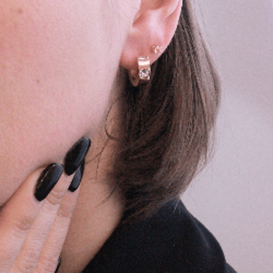 Ringen Oorbellen - Roségoud en Kristal - Image 5