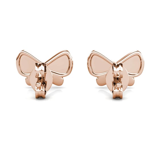 Butterfly Bow örhängen - Rose Gold och Crystal - Image 4