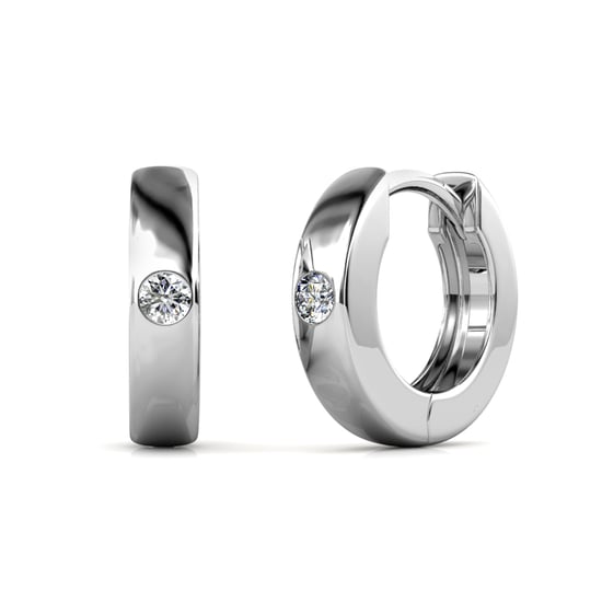 Ringen Oorbellen - Zilver en Kristal - Image 1