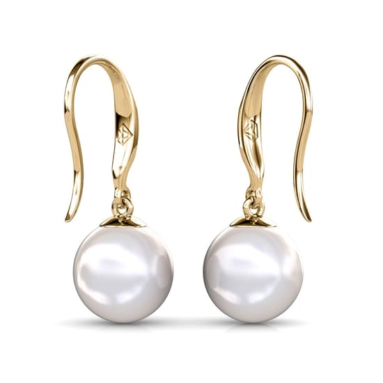 Parelhaak oorbellen - Goud en kristal - Image 4