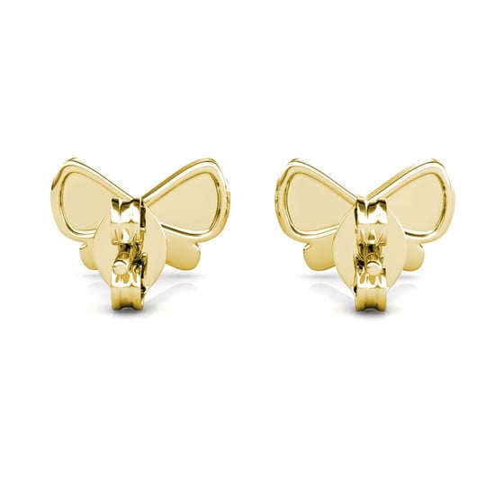 Butterfly Bow Örhängen - Guld och Kristall - Image 4