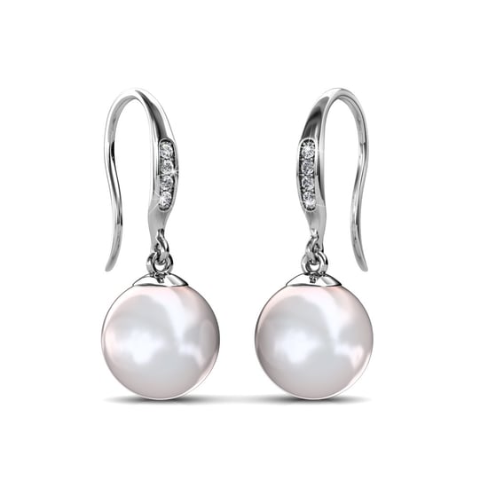 Parelhaak oorbellen - Zilver en kristal - Image 2