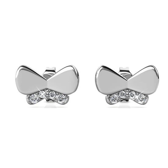 Butterfly Bow Örhängen - Silver och Crystal - Image 2