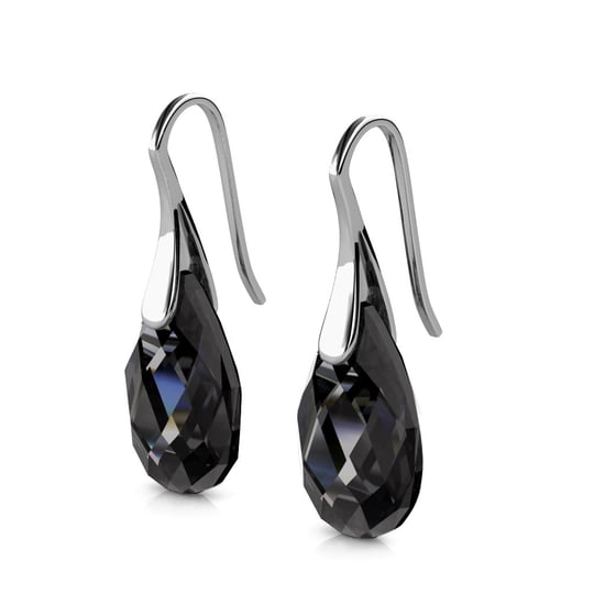 Teardrop Hook Örhängen - Silver och Svart - Image 4