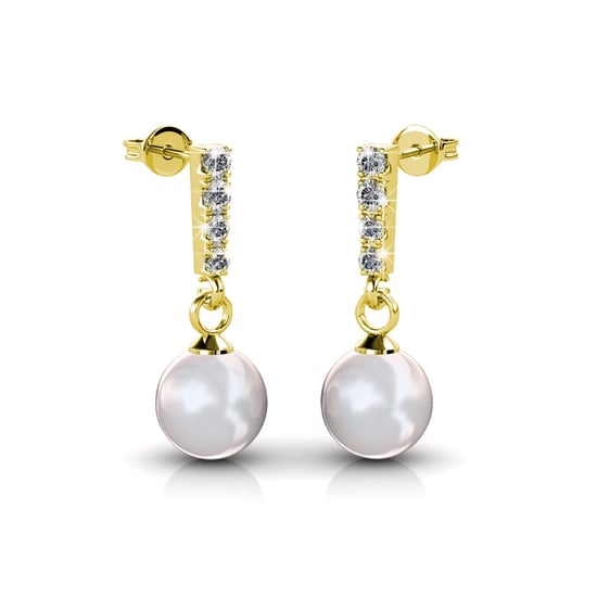 Mercury oorbellen - goud en kristal - Image 2