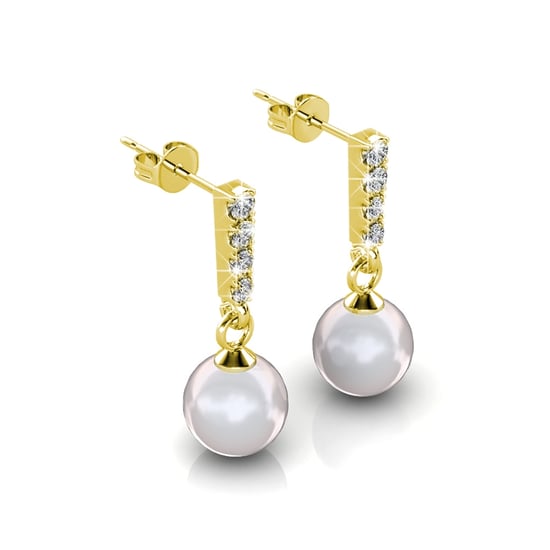Mercury oorbellen - goud en kristal - Image 3