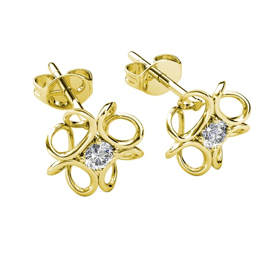 Narcissen oorbellen - Goud en kristal - Image 3