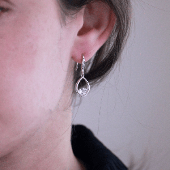 Tristin Hook Oorbellen - Zilver en Kristal - Image 2