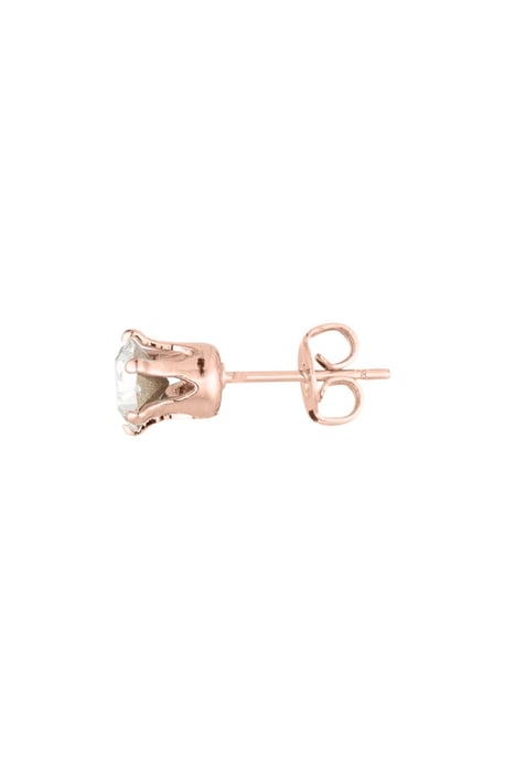 Solitaire M Earrings - Rose Gold and Crystal - Image 5