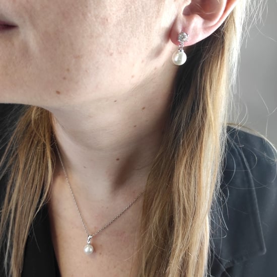 Pauline Full Moon Parelsets - Zilver en Kristal - Image 3