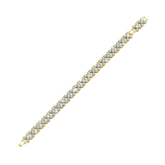 Bloemige armbanden - Goud en kristal - Image 2